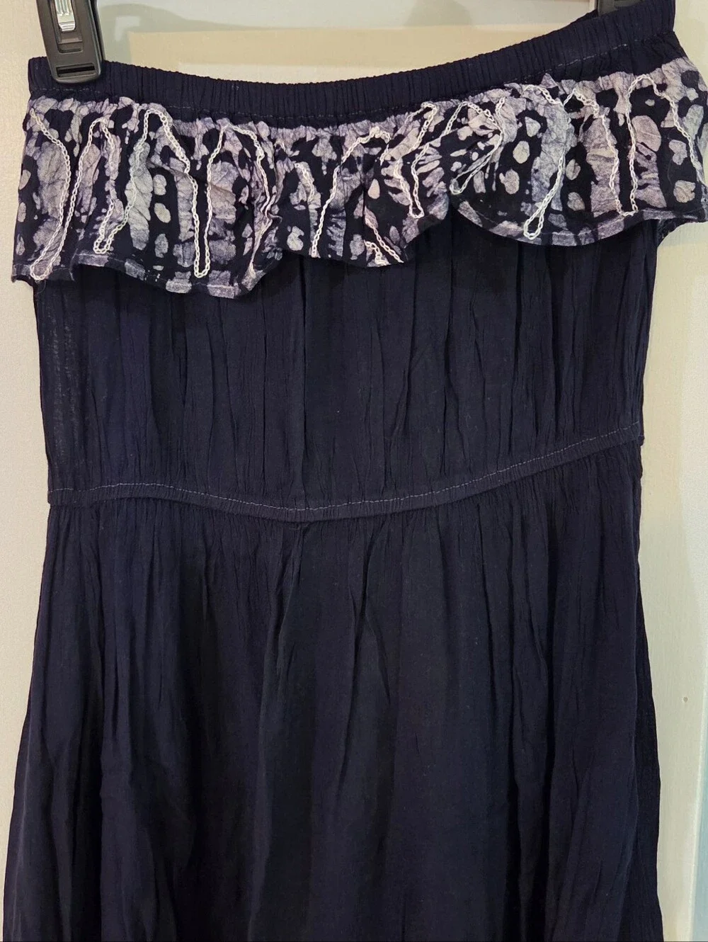 Belize Women's Navy Blue Strapless Coverup, Free Size O/S